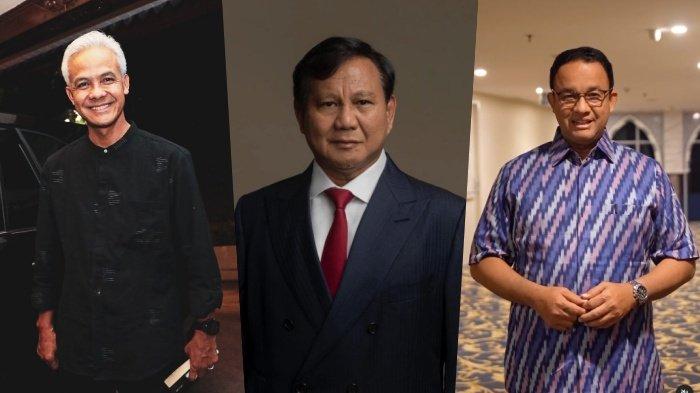 Ganjar Pranowo, Prabowo Subianto, Anies Baswedan 